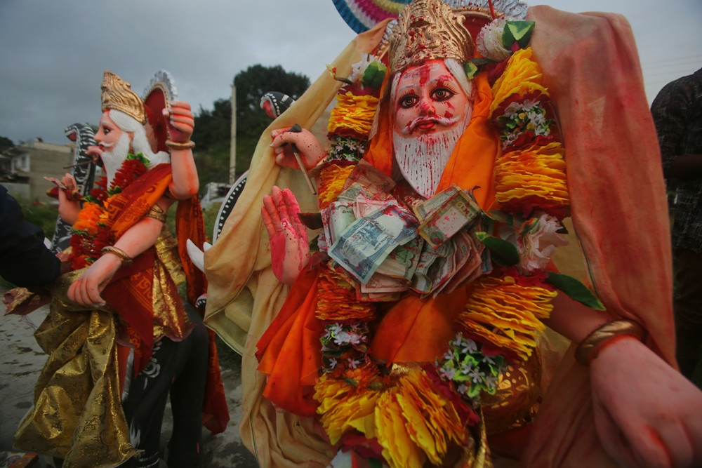 विश्वकर्माको मूर्ति विसर्जन (फोटो फिचर)