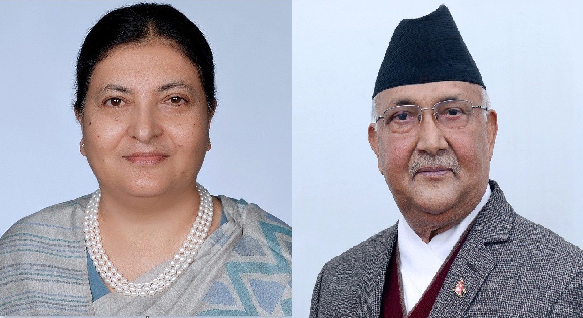 राष्ट्रपति र प्रधानमन्त्रीबीच आज पनि भेट, नेकपा विवाद सहमतिमा मिलाउन राष्ट्रपतिको आग्रह