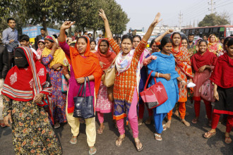 गार्मेन्ट मजदुरको तलब वृद्धि गर्न प्रधानमन्त्री हसिनाद्वारा अस्वीकार