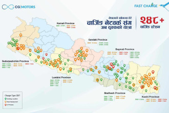 सीजी मोटर्सले नेपालमा सबैभन्दा ठूलो चार्जिङ नेटवर्कमार्फत ईभीको पूर्वाधारलाई थप मजबुत बनाउँदै