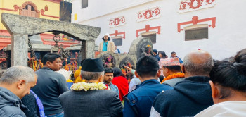 राष्ट्रपतिमा जित माग्दै पशुपतिनाथ दर्शनमा गए नेम्बाङ