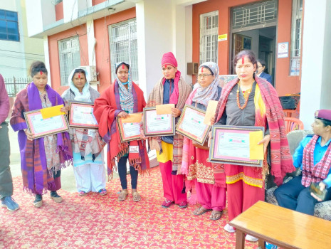 धनगढीमा ६ जना अटो चालक महिला सम्मानित