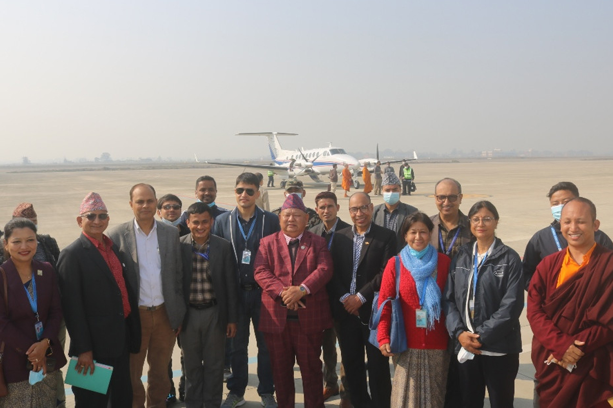 गौतमबुद्ध विमानस्थलको निरीक्षणपछि मन्त्री आले भने – ‘न्यू इअर विथ न्यू एअरपोर्ट’