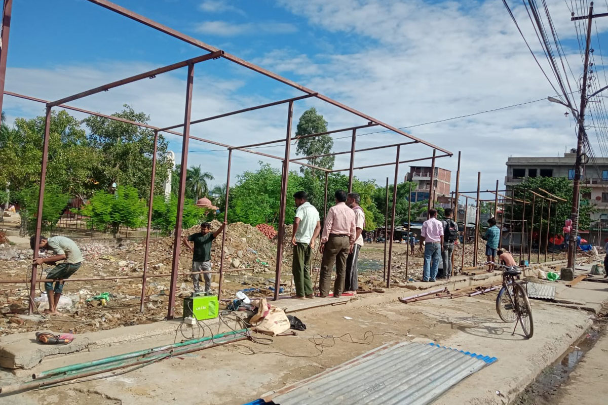 अदालतको आदेश अवज्ञा : बागेश्वरी मन्दिरको जग्गामा अवैध संरचना निर्माण