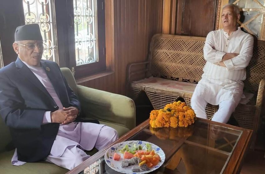 लेखराज निवासमा प्रधानमन्त्री प्रचण्ड, बिहानको खाना सँगै